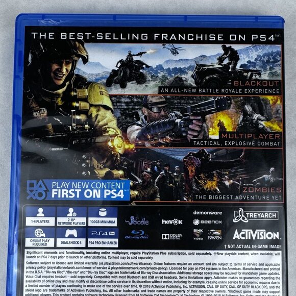 PS4 Call Of Duty Black Ops 4 Game Playstation 4 Mature 17+ Zombies - Picture 4 of 7